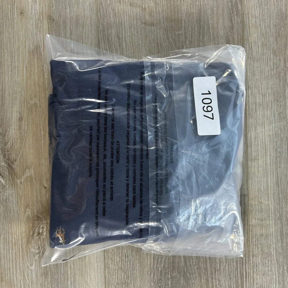 Polo Ralph Lauren Navy Rugby XL Polo Shirt Flesh Pony Cotton Heavyweight